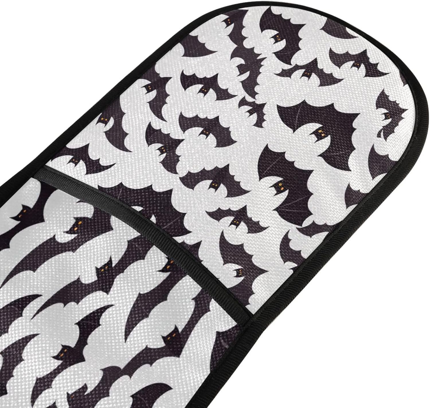 Quteprint Halloween Party Black Bat Long Double Oven Mitts Heat Resistant Pajamas