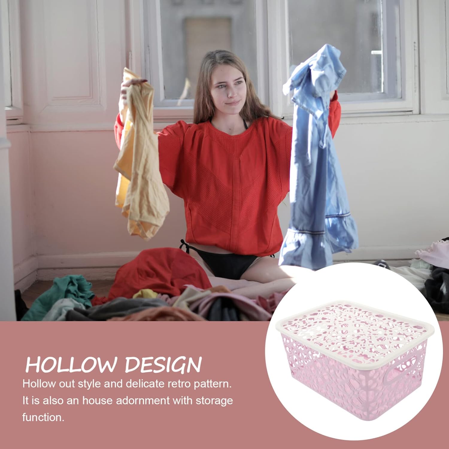 MAGICLULU Plastic Storage Bin Cube