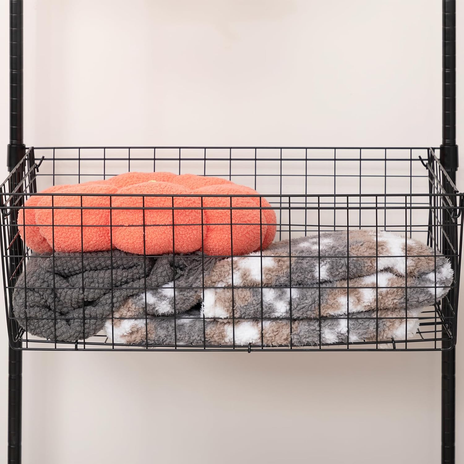 ALIMORDEN Laundry Cart with Clothes Rack Black