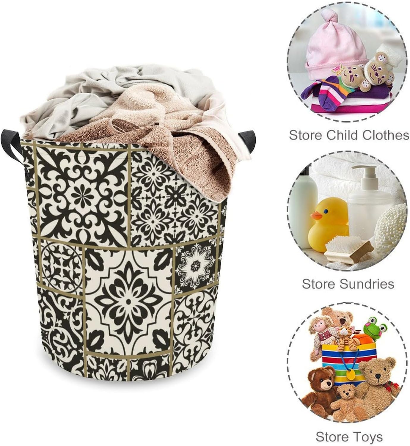 Patchwork Tile Talavera Retro Laundry Hamper