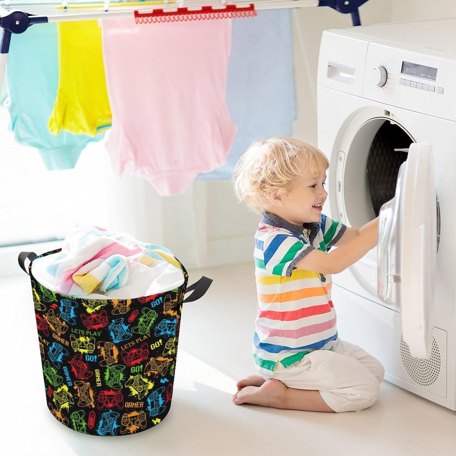 Game ThemeBEST Laundry Basket Stylish Storage for Gamers Boys More