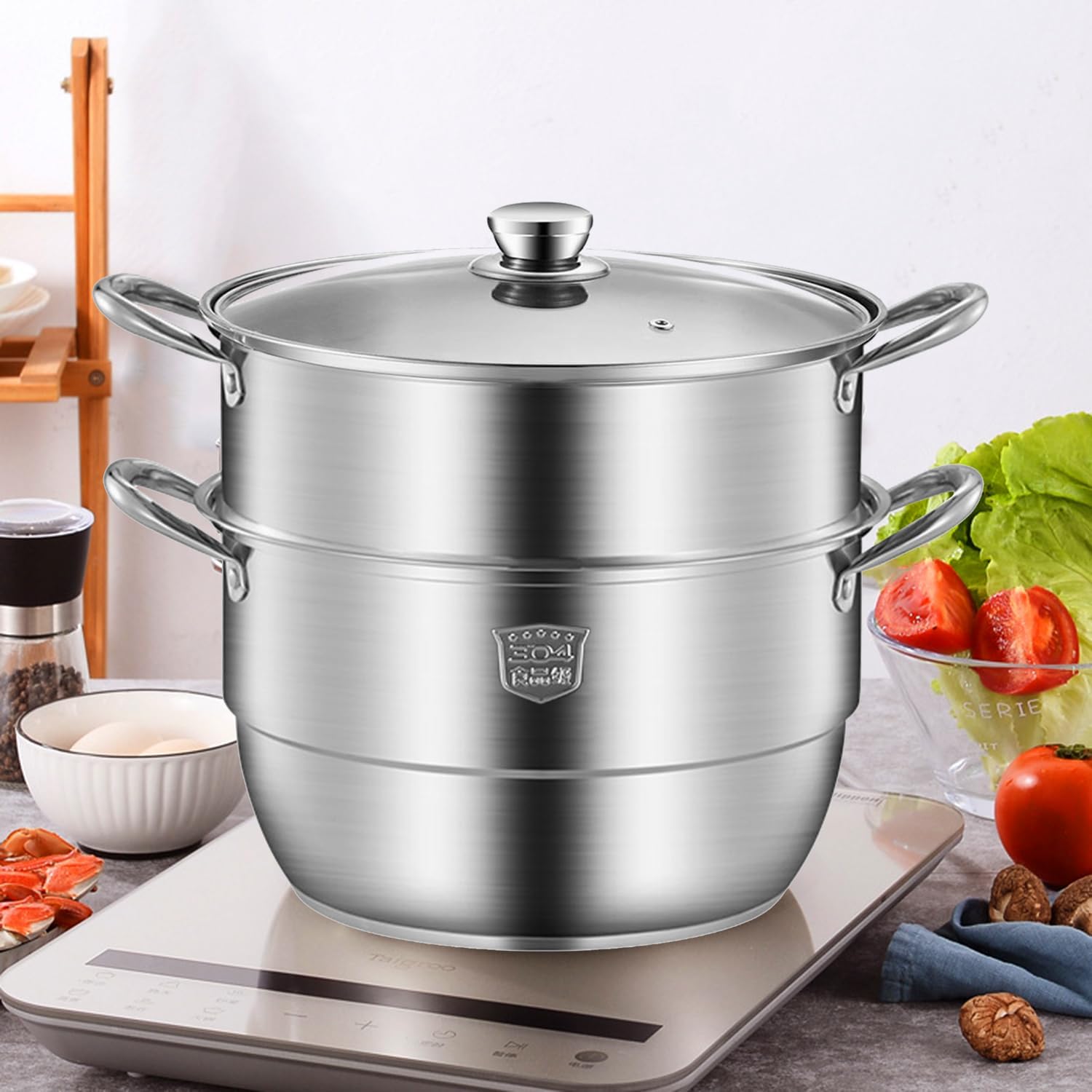 2-in-1 Cooking Pot for Stew Steam