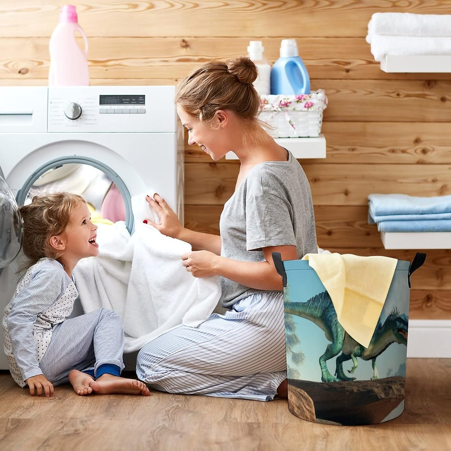 3D Spinosaurus Laundry Hamper Powerful Capacity Perfect for Home Storage