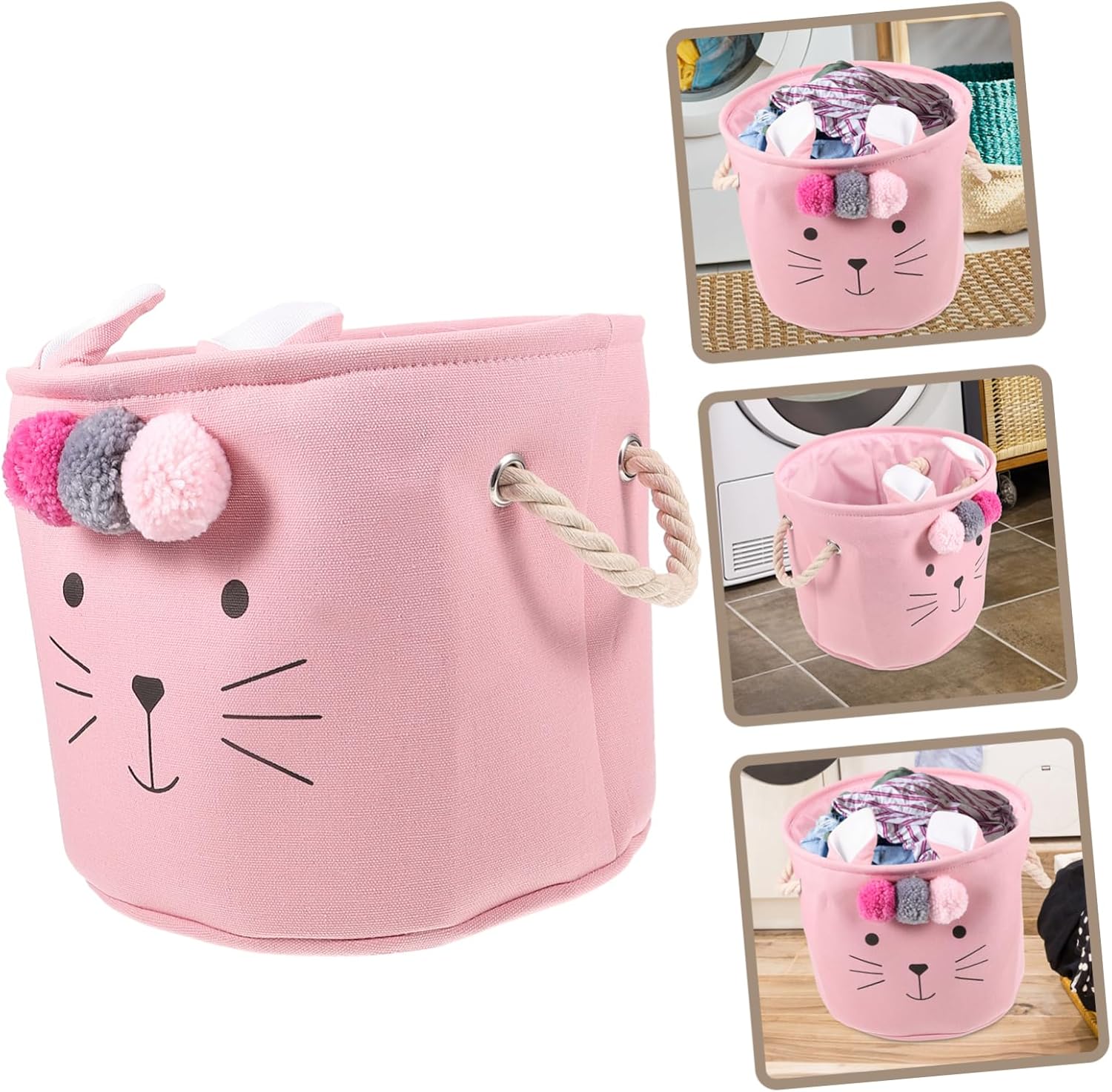 SEWOART Baby Girl Collapse Laundry Hamper Newborn Storage Basket