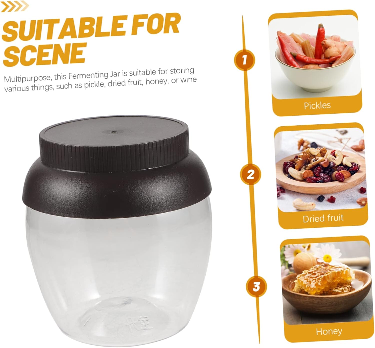 Garneck 2 Set 4pcs2 Pickle Jar Fermenting Preserving