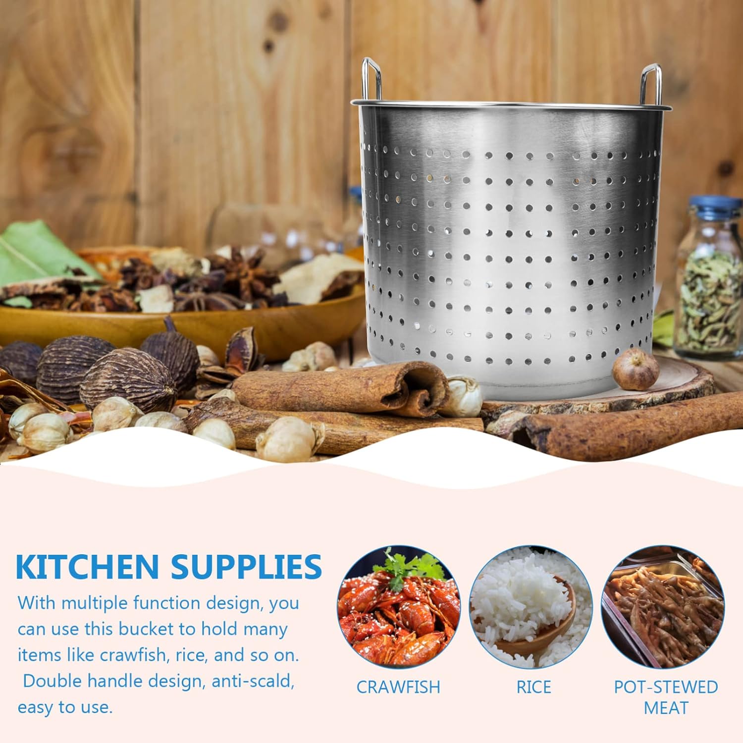 Kichvoe Stainless Steel Steam Basket