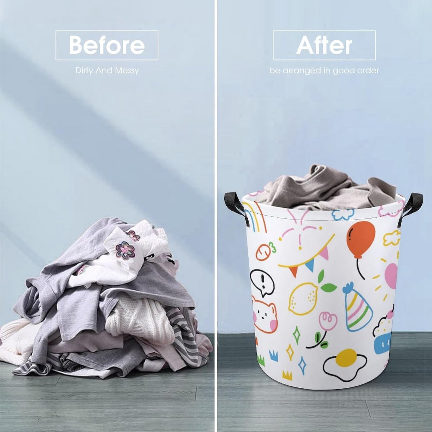Cute Durable Animal Print Laundry Hamper