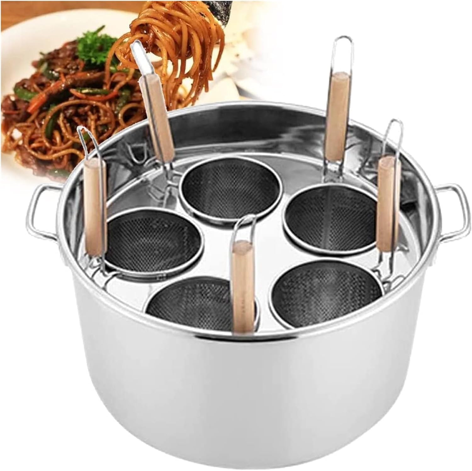 UNbit Stainless Steel Pasta Cooker with Strainer Basket