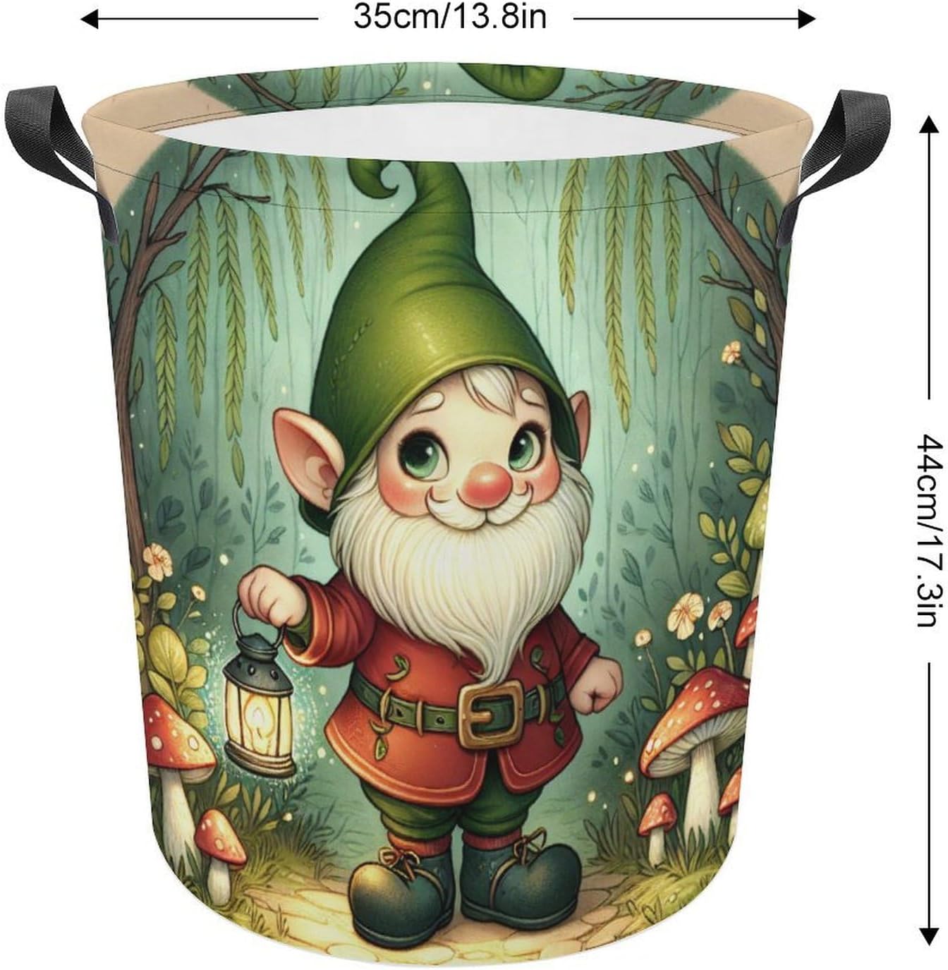 MEIKKO Cute Gnome Laundry Basket Durable Stylish for Clean Storage