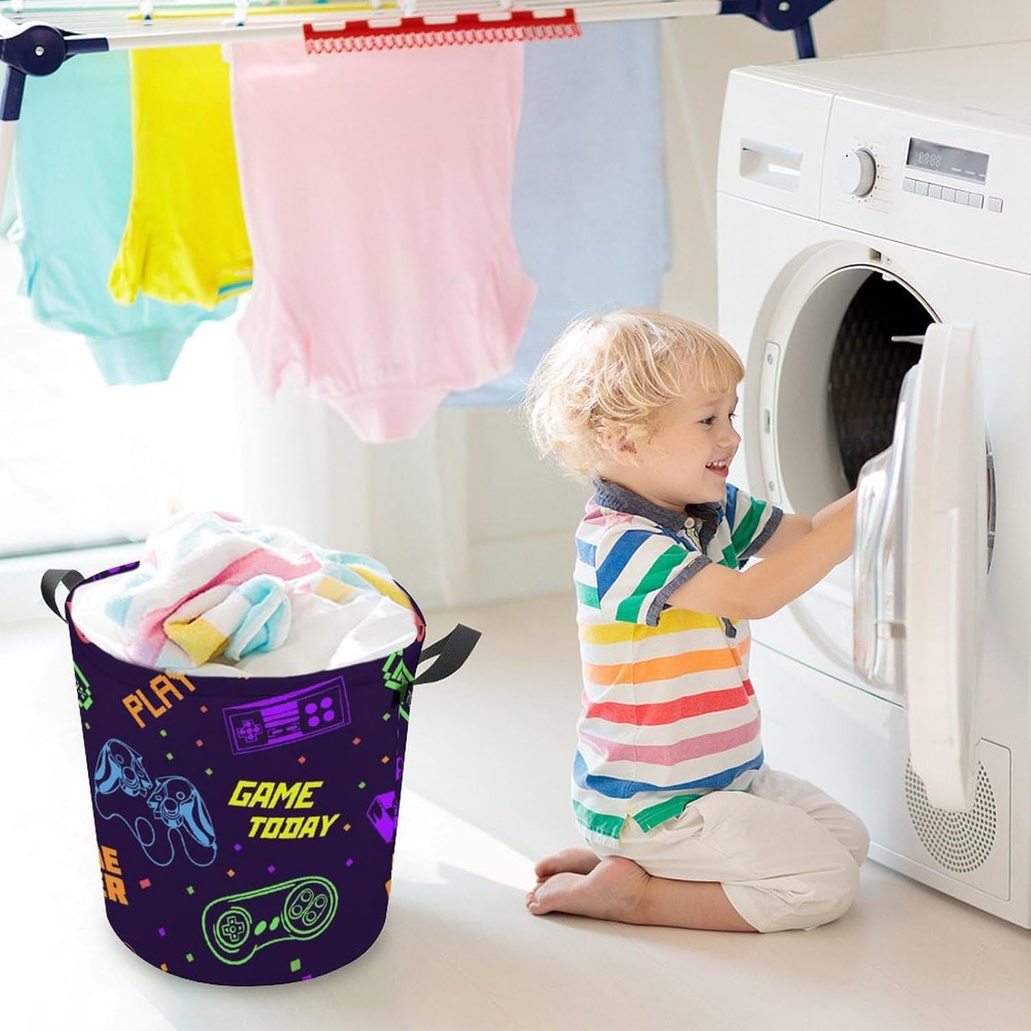 Game Seamoose Patterned Storage Basket for Kids and Adults