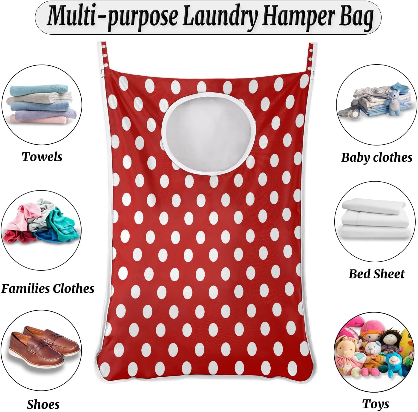 Ioracida Hanging Laundry Hamper White