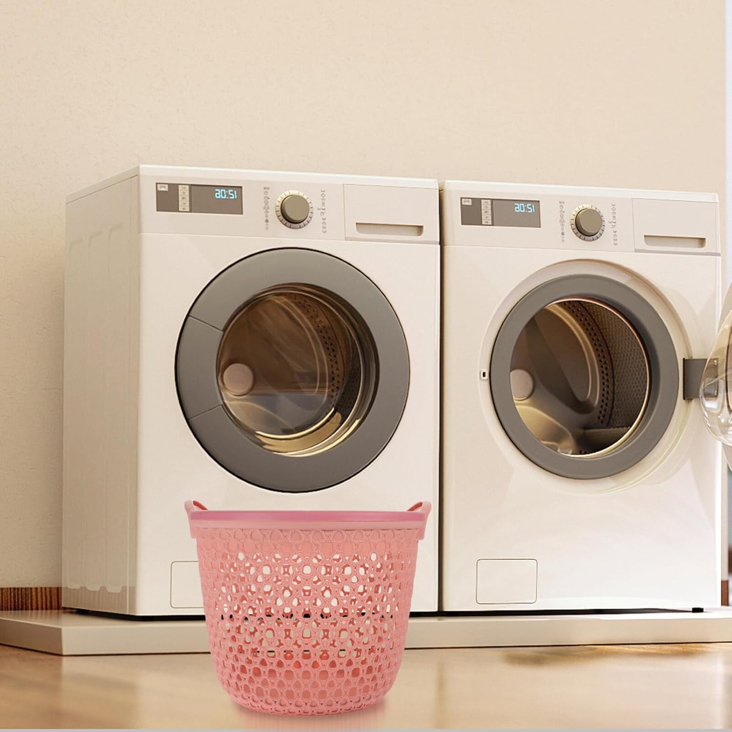 Alipis Foldable Laundry Basket with Carry Handles