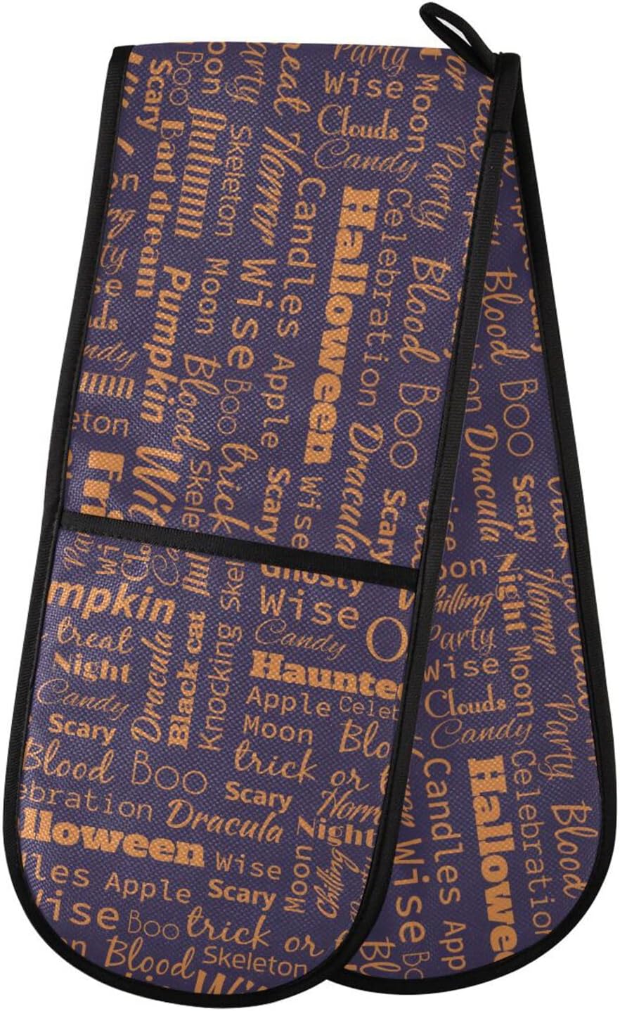 Halloween Heat-Resistant Oven Mitts for Kitchen Proclivity
