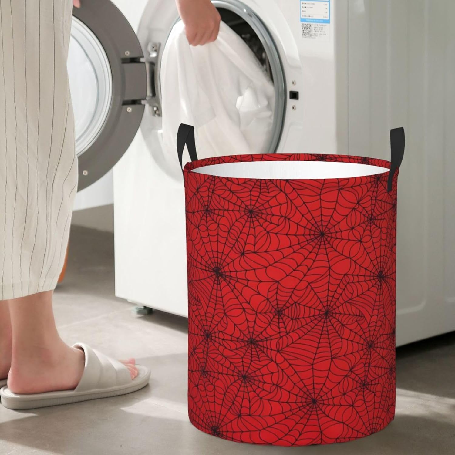Red Spider Web Multi-functional Laundry Basket