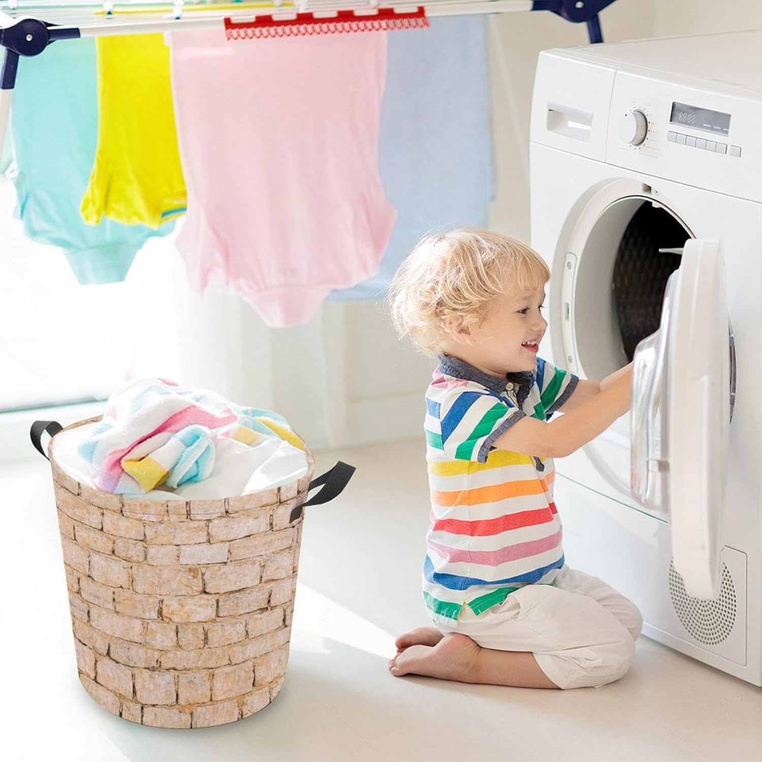 MEIKKO Waterproof Laundry Baskets with Handles