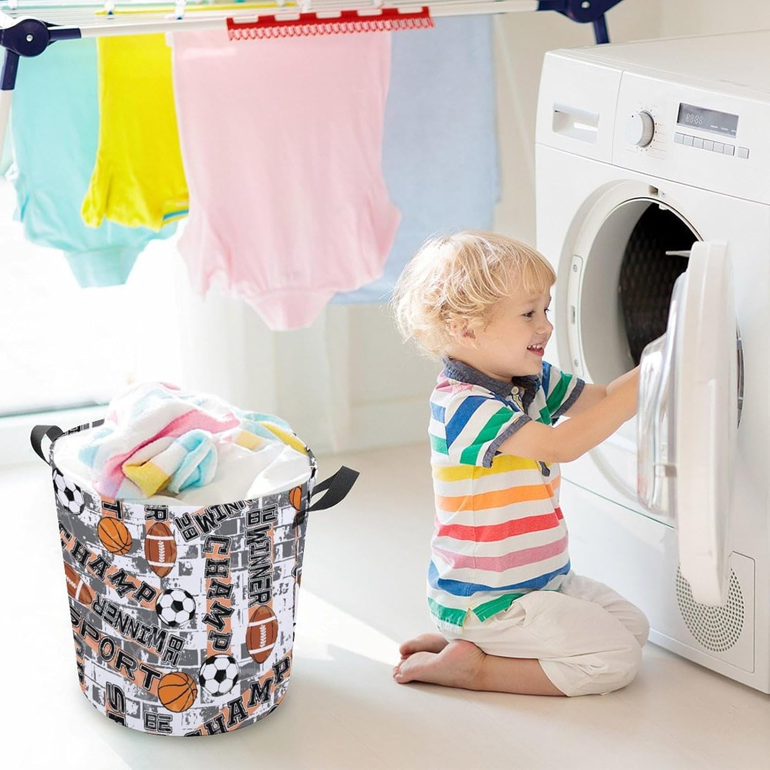Meiko Sport Balls Laundry Hamper - Durable Storage Solution