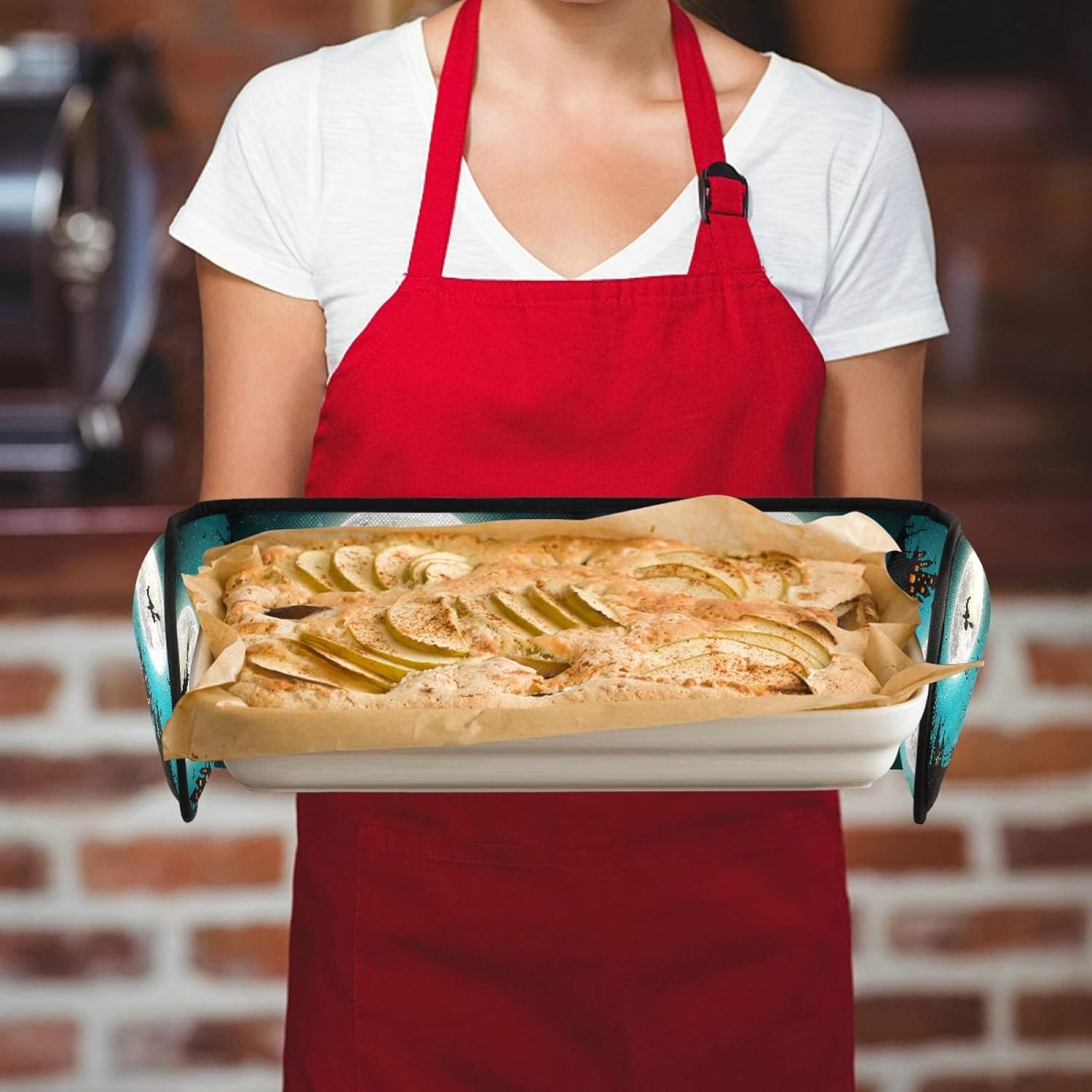 AUUXVA Long Double Oven Mitt for Baking and Grilling