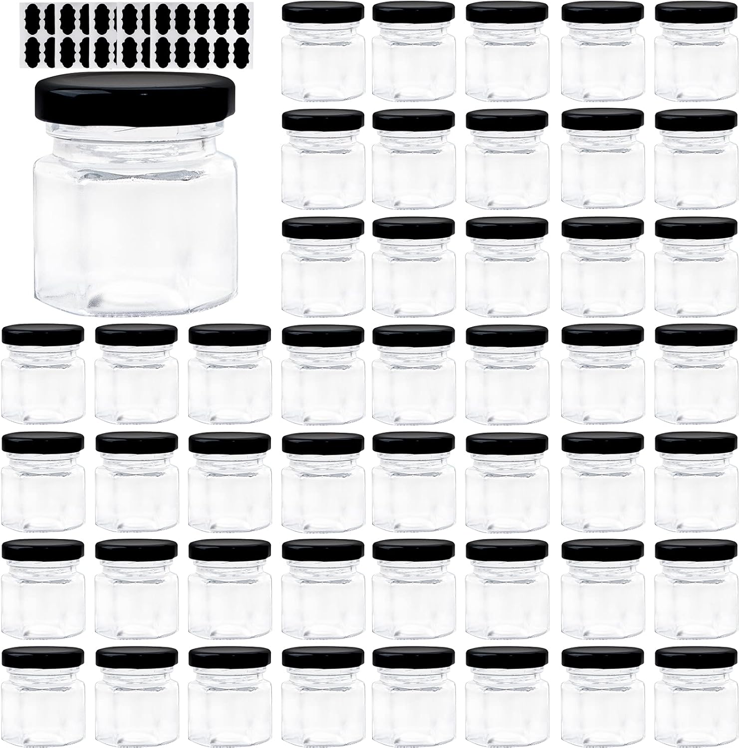 Elegant 15oz Mini Glass Jars for Honey Jam Crafts Gifts