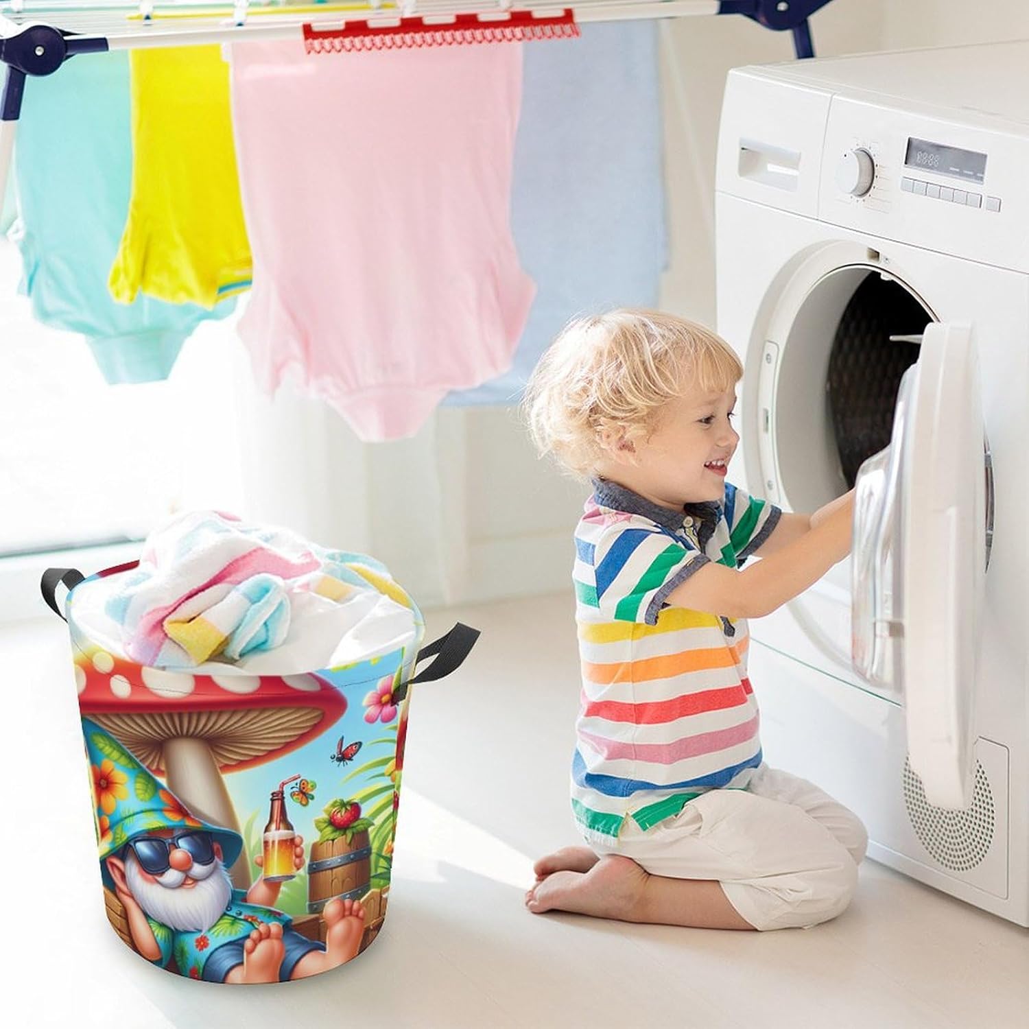 Meiko Cartoon Gnome Laundry Basket laundry hamper