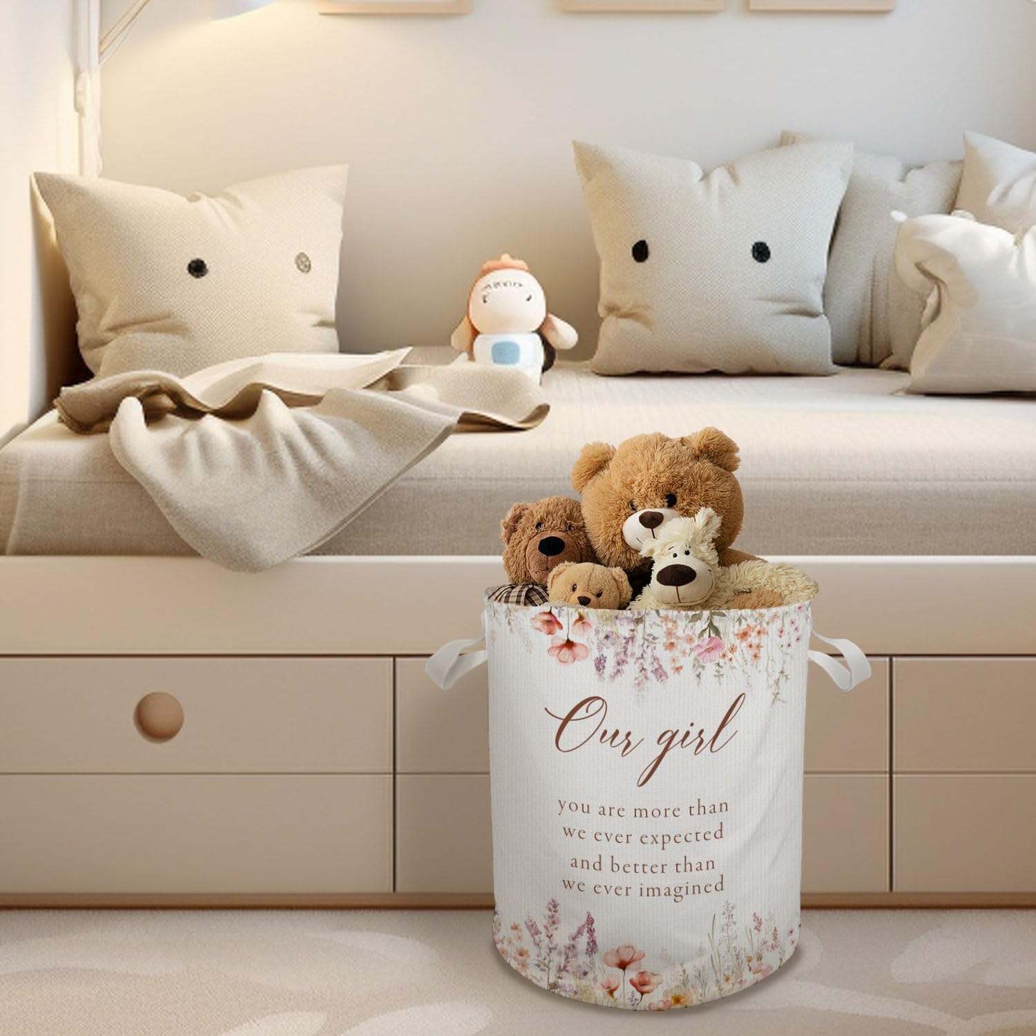 Stylish Baby Girl Laundry Basket with Cute Storage Solutions