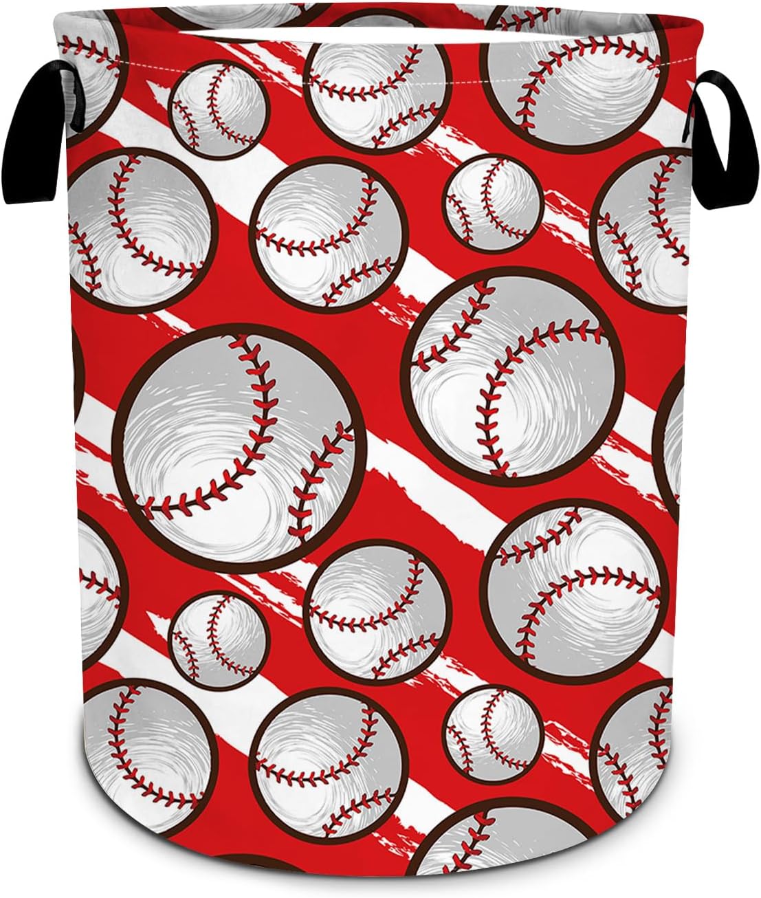 Baseball Texture Water Resistant Folding Laundry Hamper