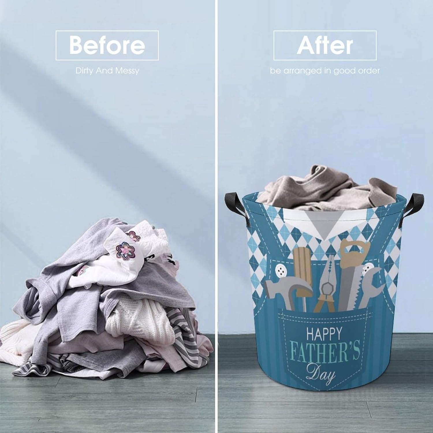 Meiko Cartoon Shirt Tools - Collapsible Laundry Basket for Home Kitchen