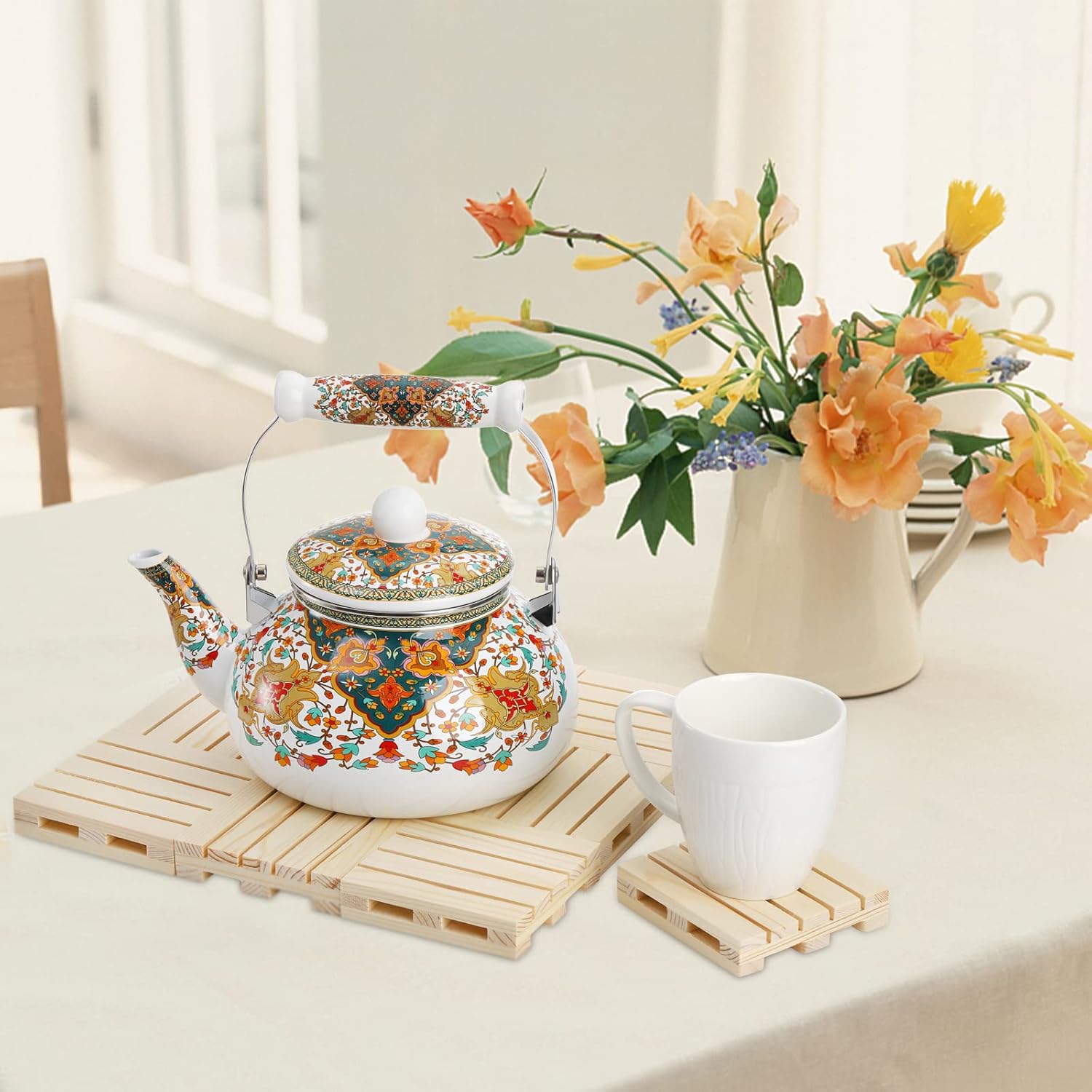 Lyellfe 26 Quart Enamel Tea Kettle