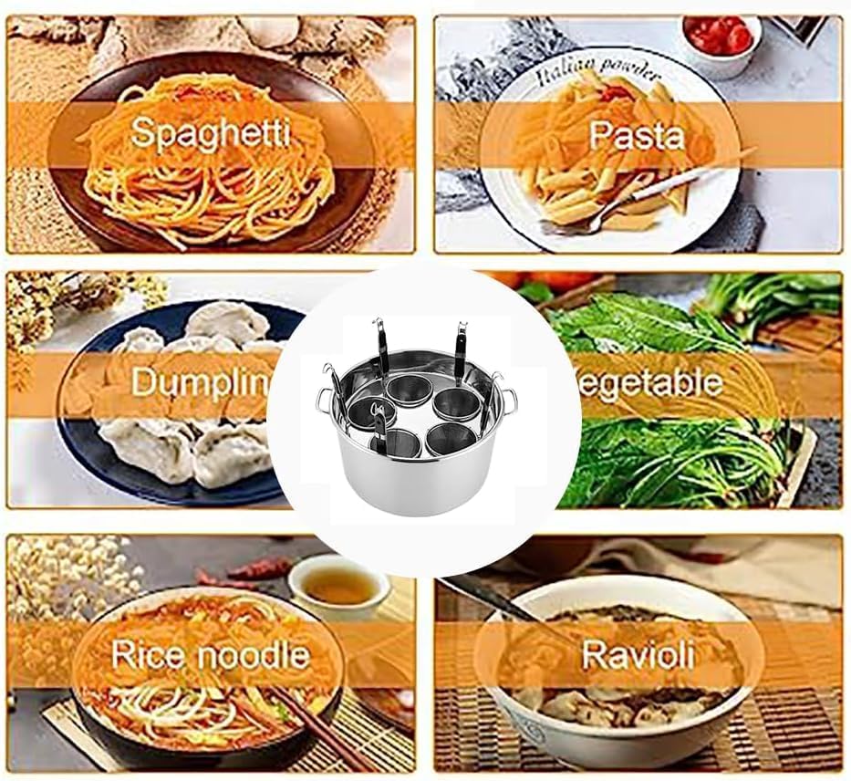 D Auouxsp Pasta Cooker Set - 345 Hole With Strainer