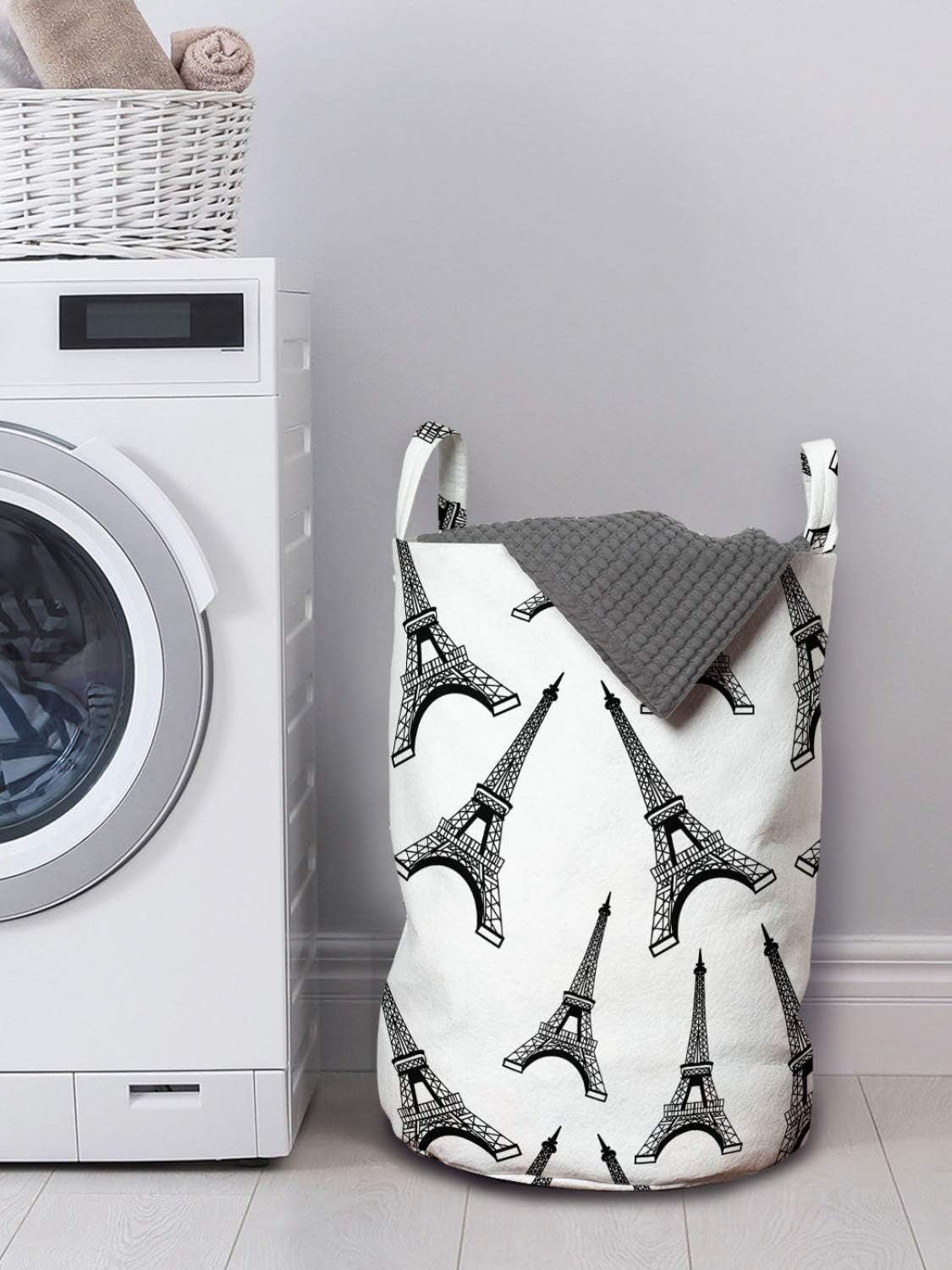Chic Eiffel Tower Laundry Hamper
