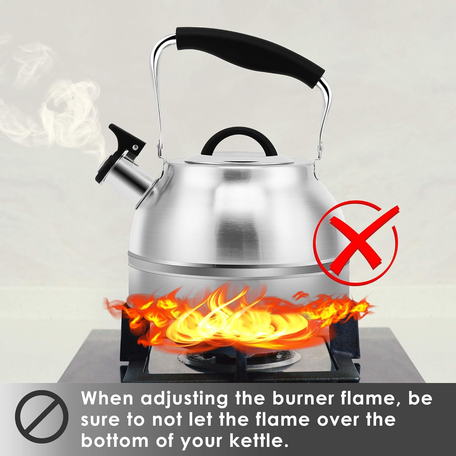 Rorence 3 Quart Stainless Steel Tea Kettle by Home Kitchen