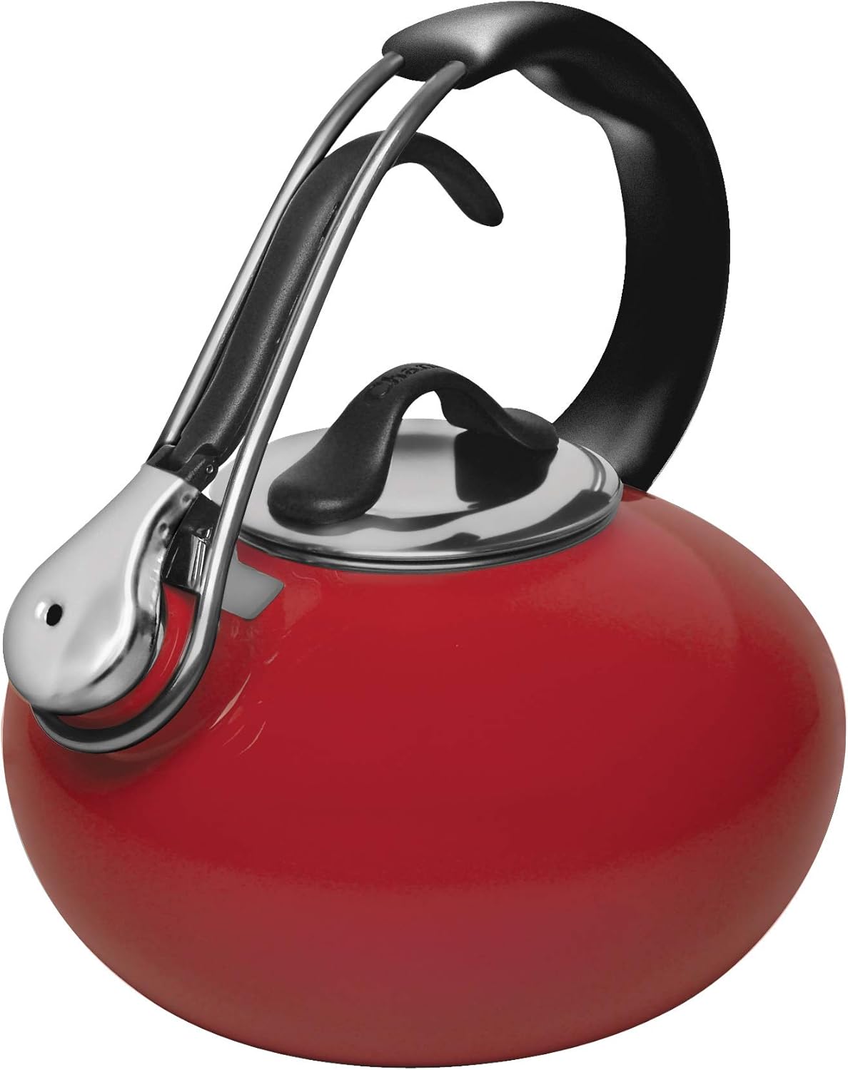 Chantal Classic Loop Enamel Whistling Tea Kettle Red