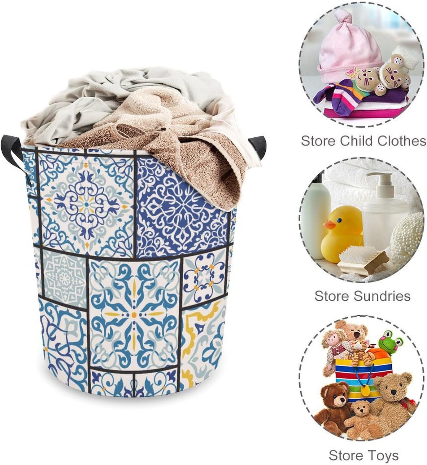 Durable Retro Laundry Hamper Waterproof Storage Solution for Home Travel
