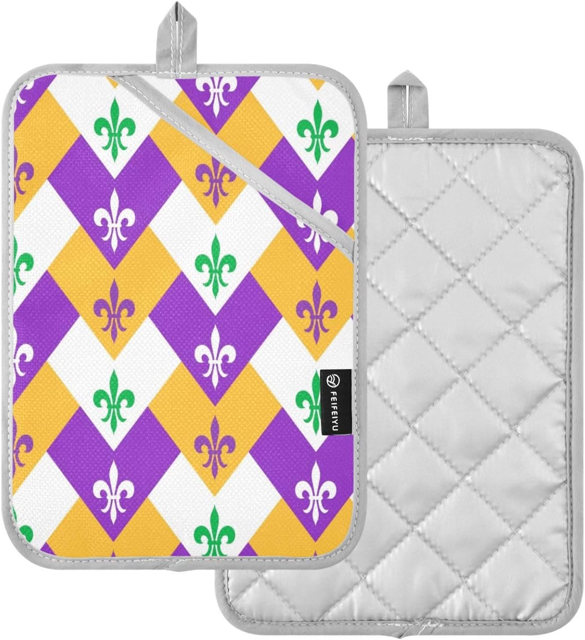 Mardi Gras Thermal Potholders Set