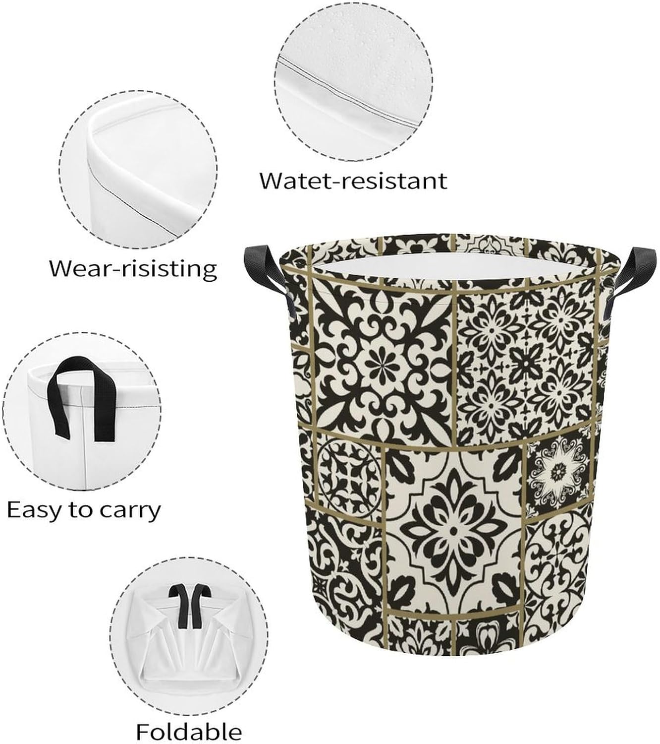 Patchwork Tile Talavera Retro Laundry Hamper