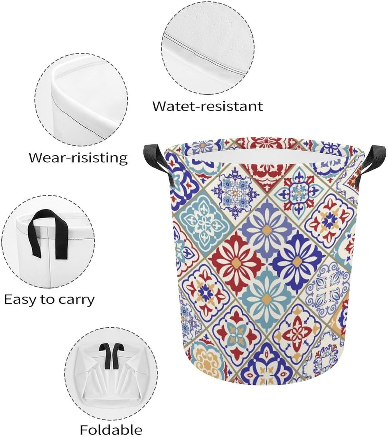 Colorful Patchwork Laundry Basket