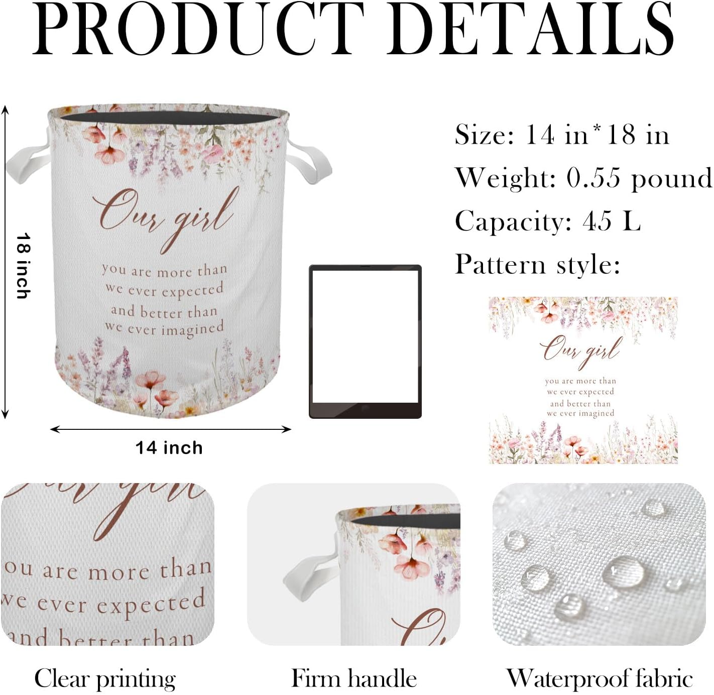 Stylish Baby Girl Laundry Basket with Cute Storage Solutions