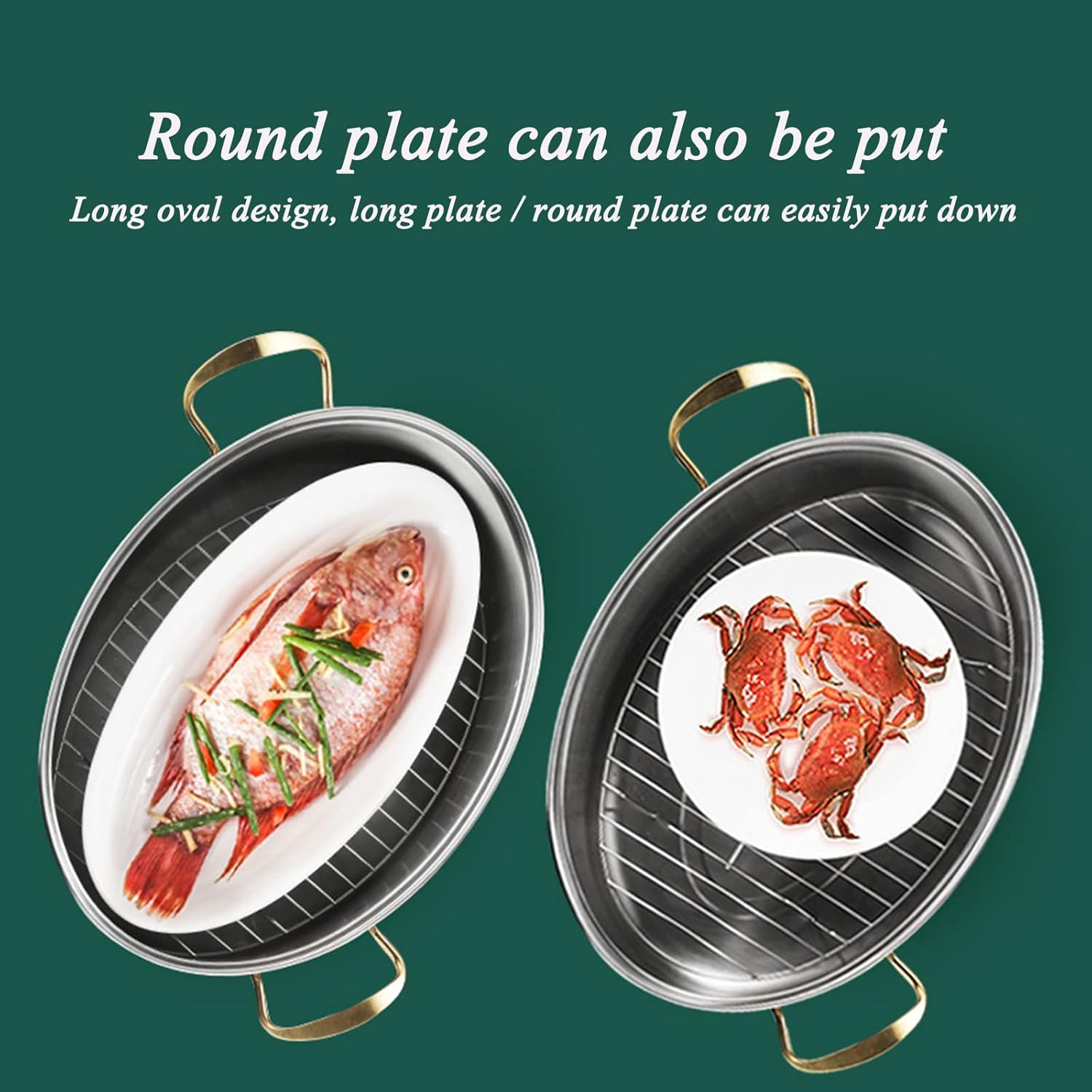 Stainless Steel Fish SteamerRoasting Pan