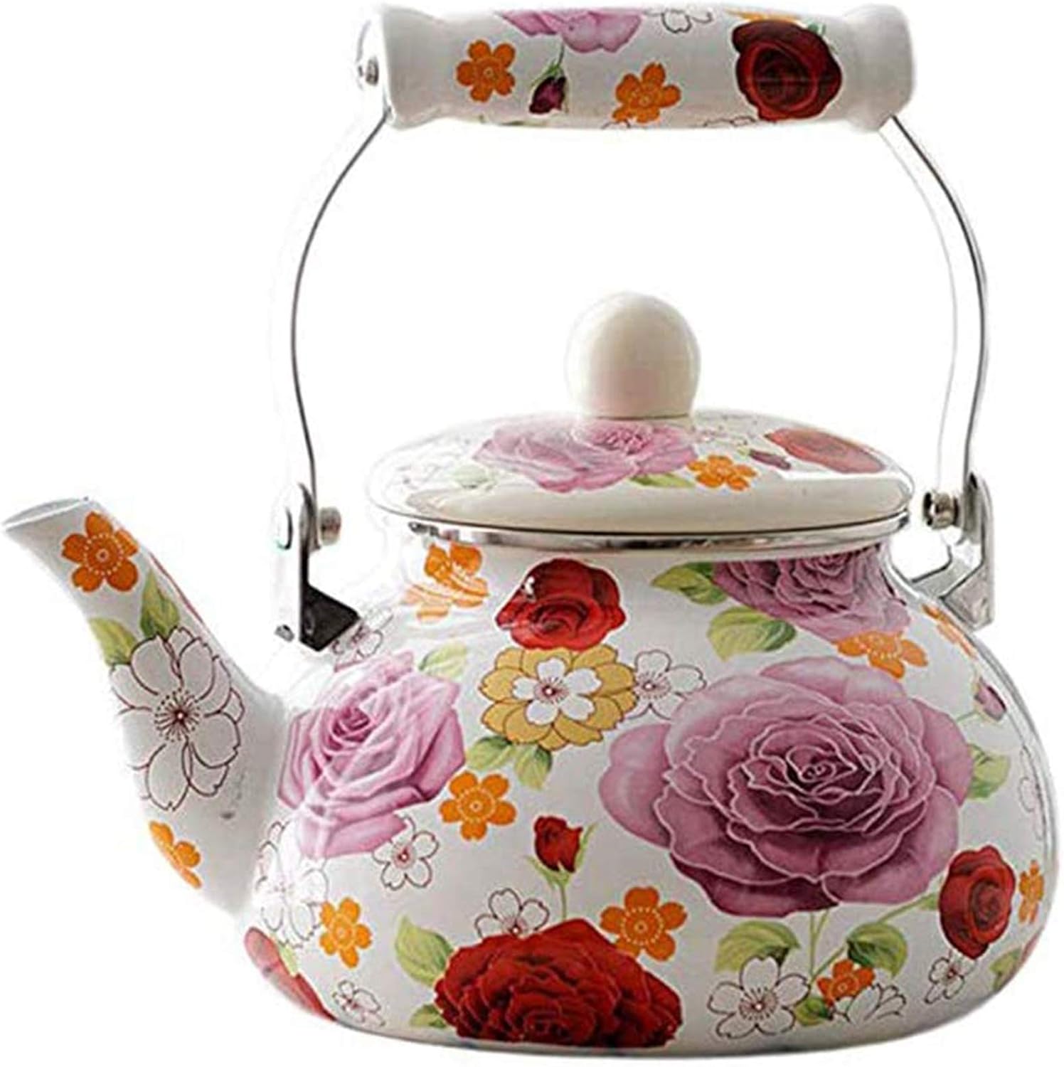 Your Home OLYTARU Enamel Teapot Floral