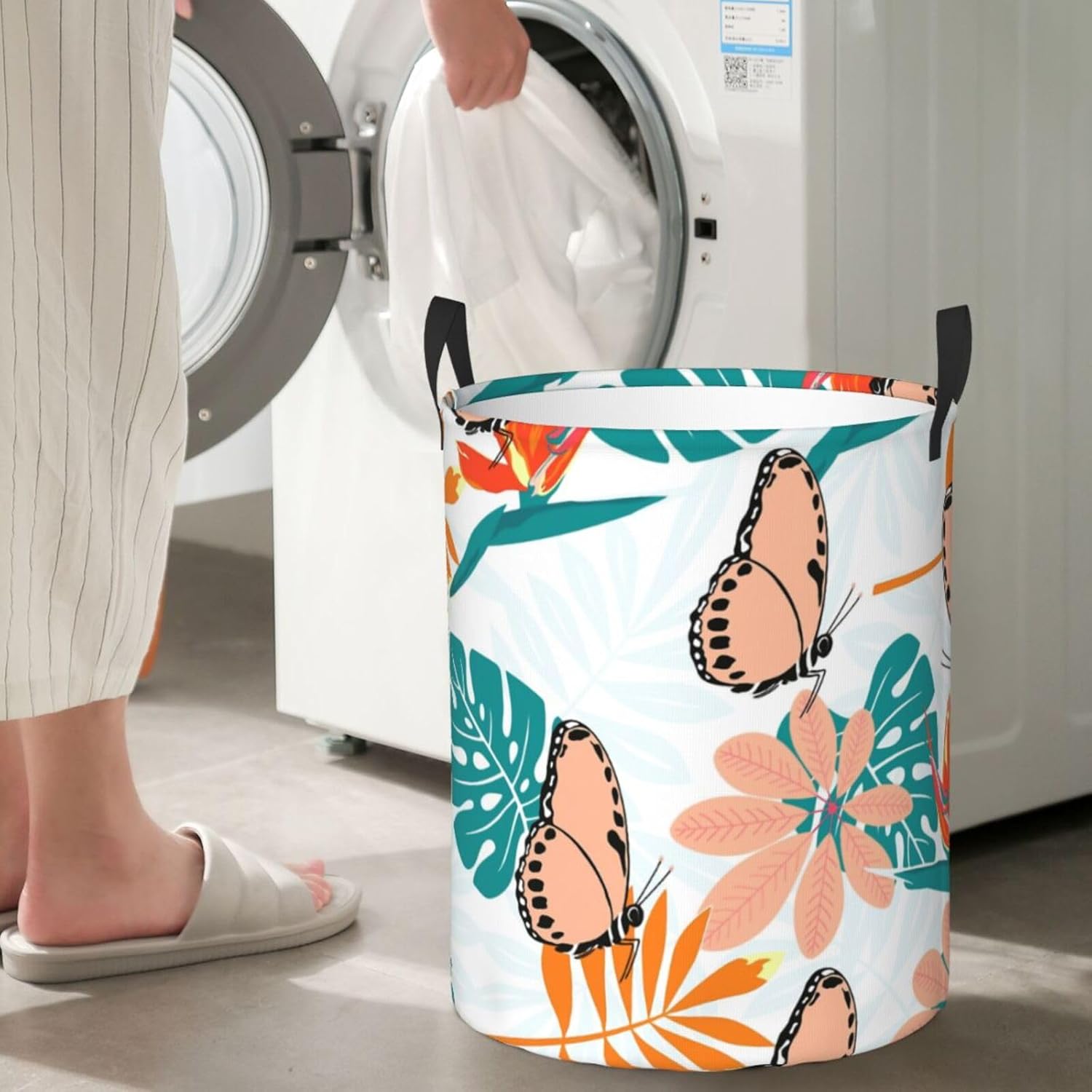 Collapsible Laundry Hamper with Handles