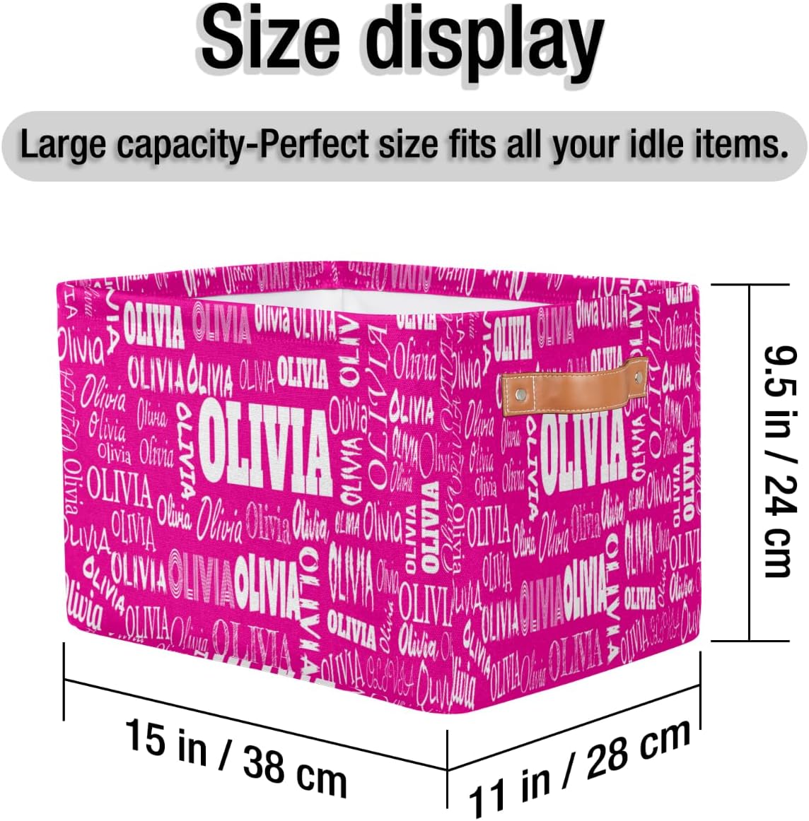 Personalized Foldable Storage Basket with Name