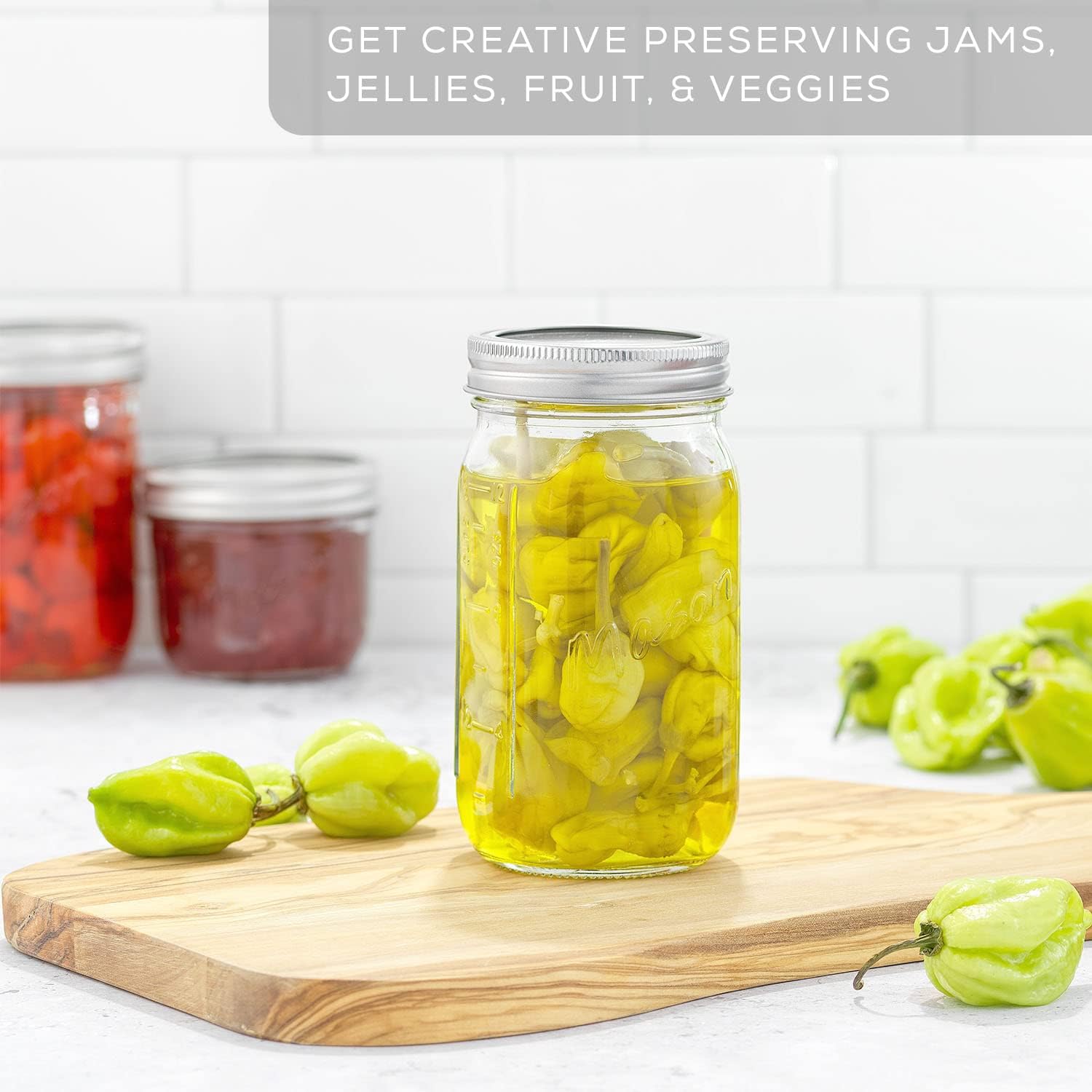 JoyJolt 16 oz Mason Jars 6-Pack