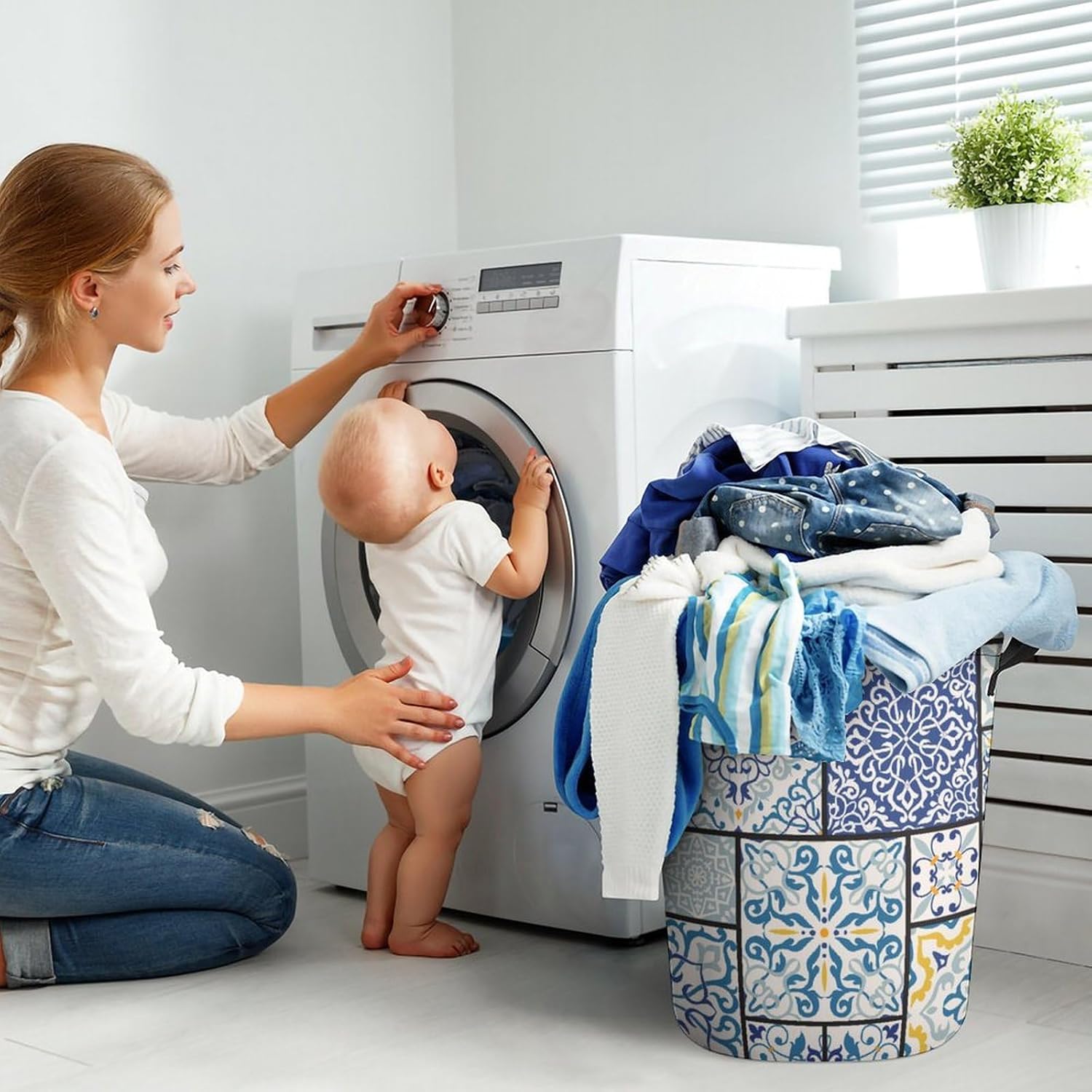 Durable Retro Laundry Hamper Waterproof Storage Solution for Home Travel