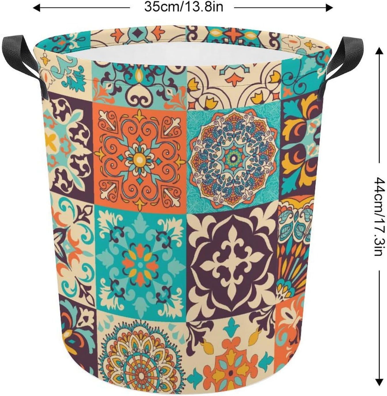 MEIKKO Patchwork Boho Vintage Laundry Basket