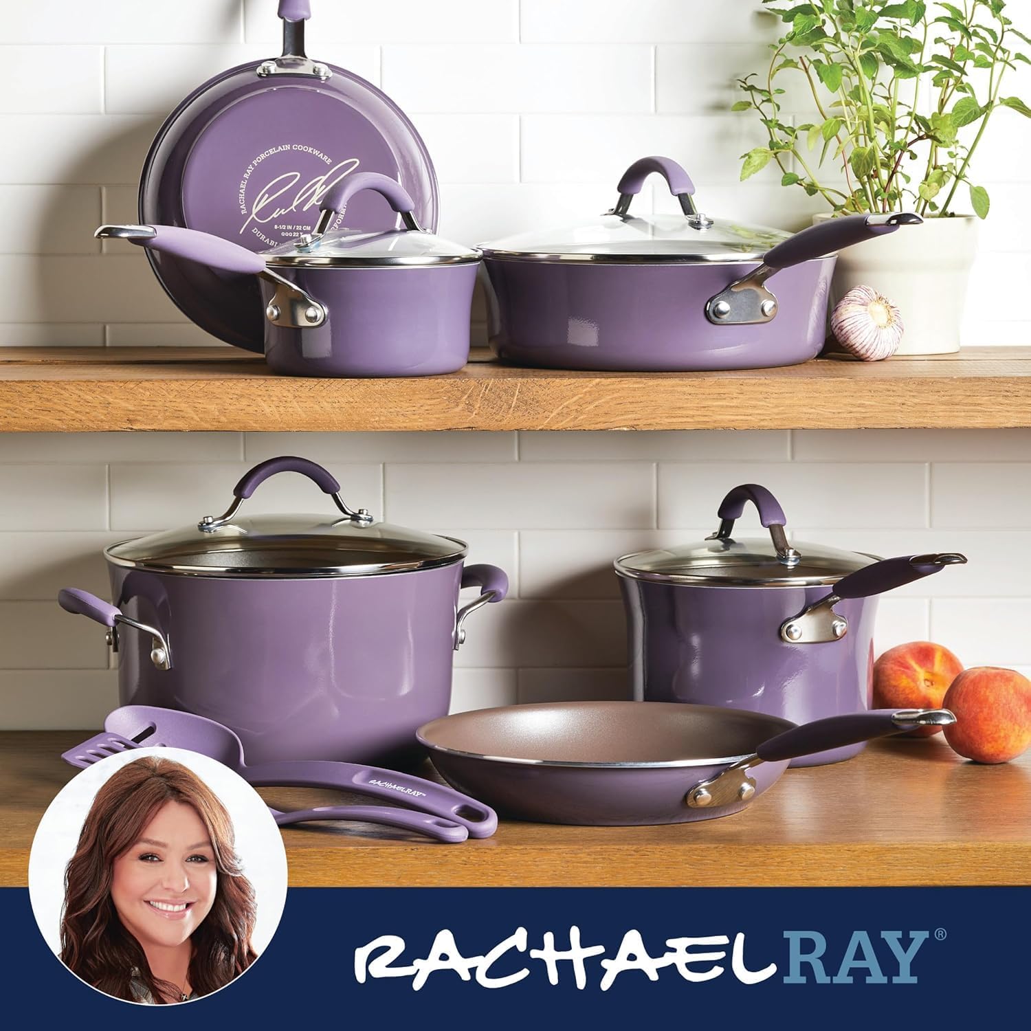 Rachael Ray Cucina Nonstick Cookware Set Lavender Purple