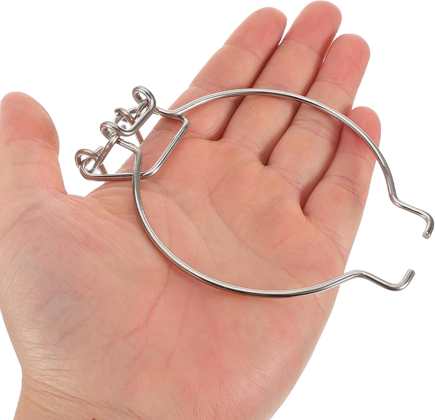 HOLIDYOYO Glass Jar Wire Clamp 10pcs Silver Stainless Steel