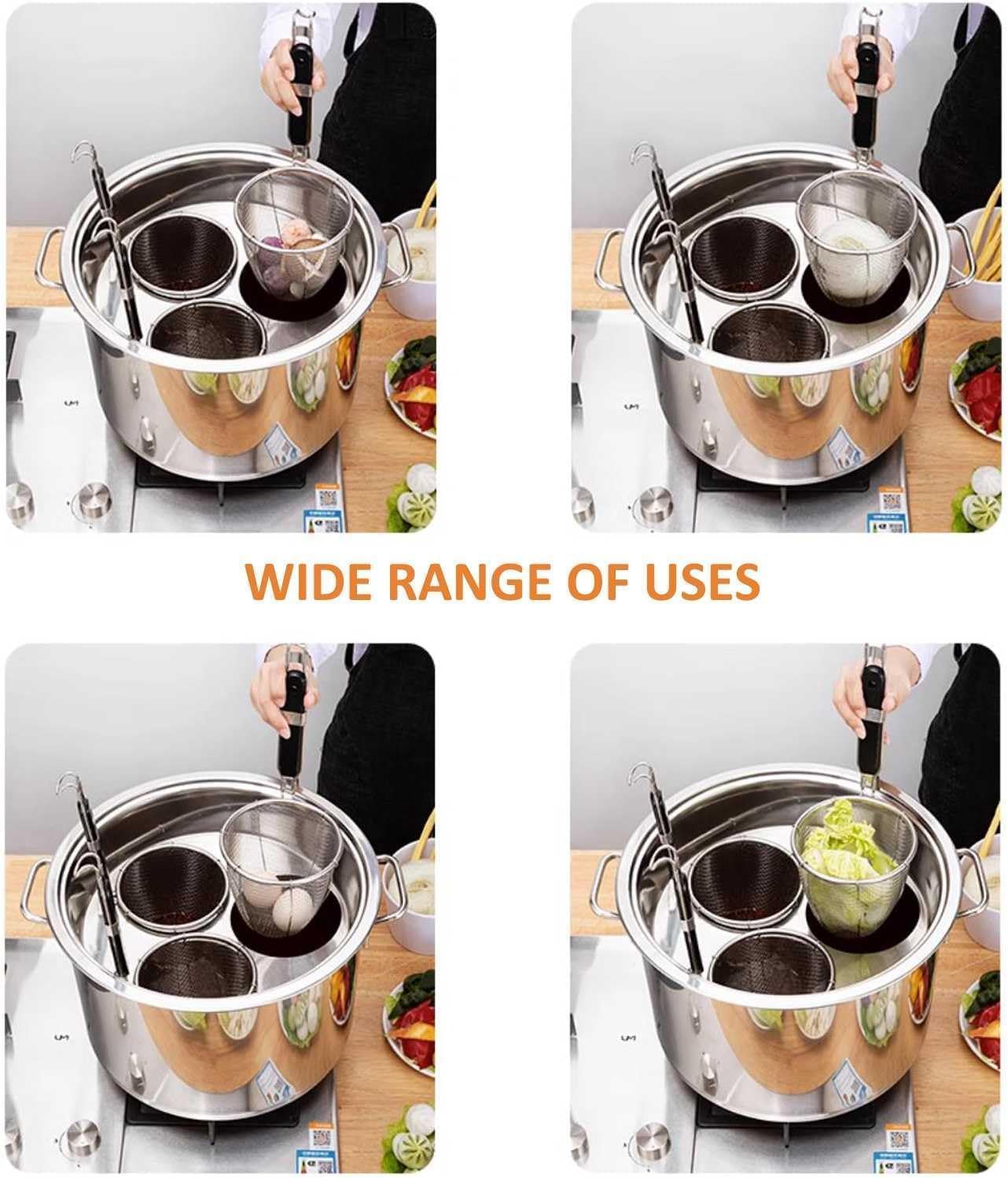 DAOUXIAOSP - Premium stainless steel pasta pot set with 4 strainer baskets
