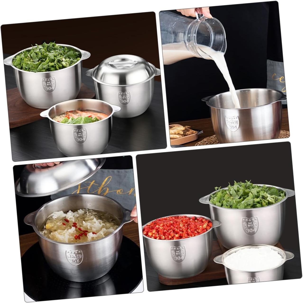 Rust-Resistant Vegetable Steamer Pot with Handles Safe and Professional Use