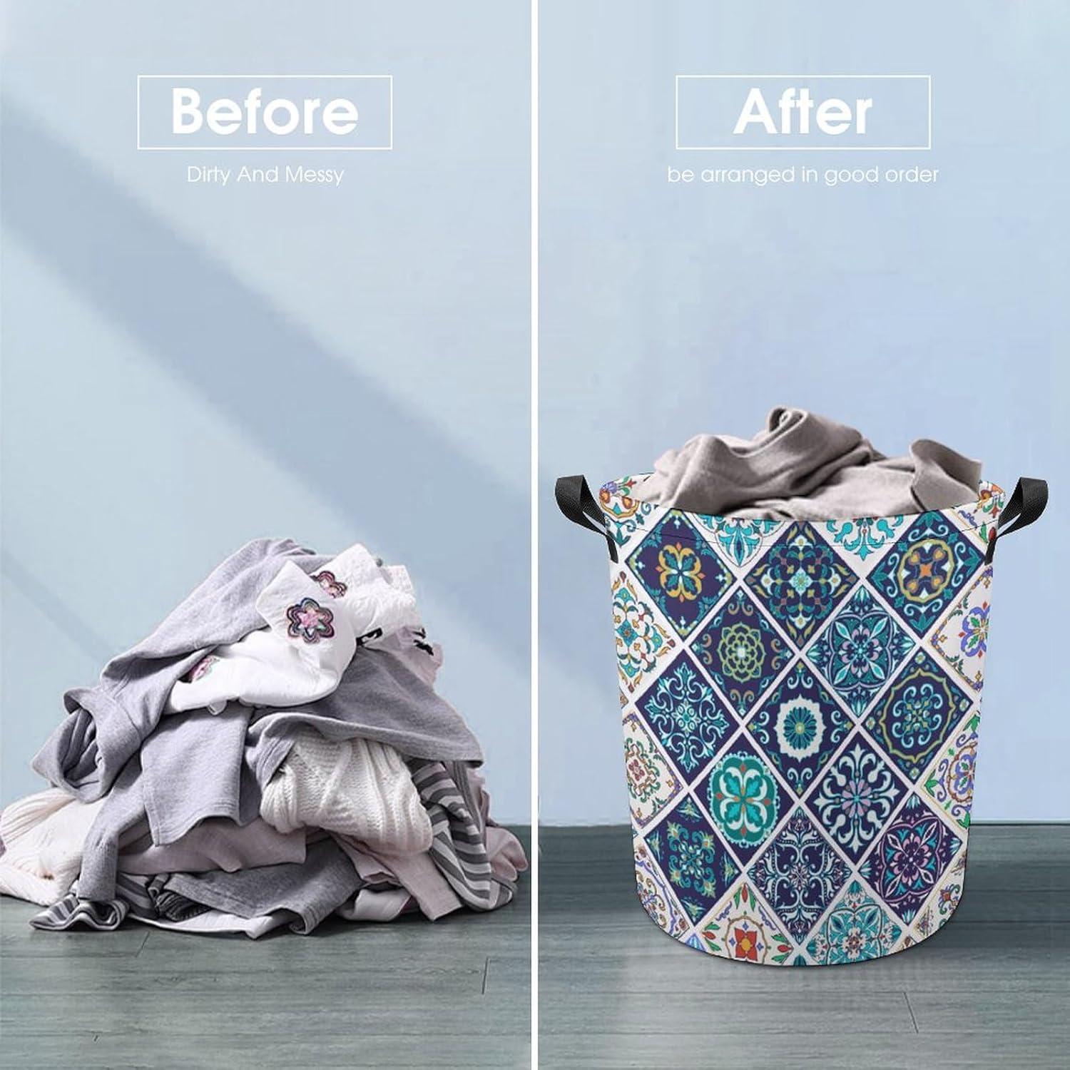 MEIKKO Patchwork Laundry Basket