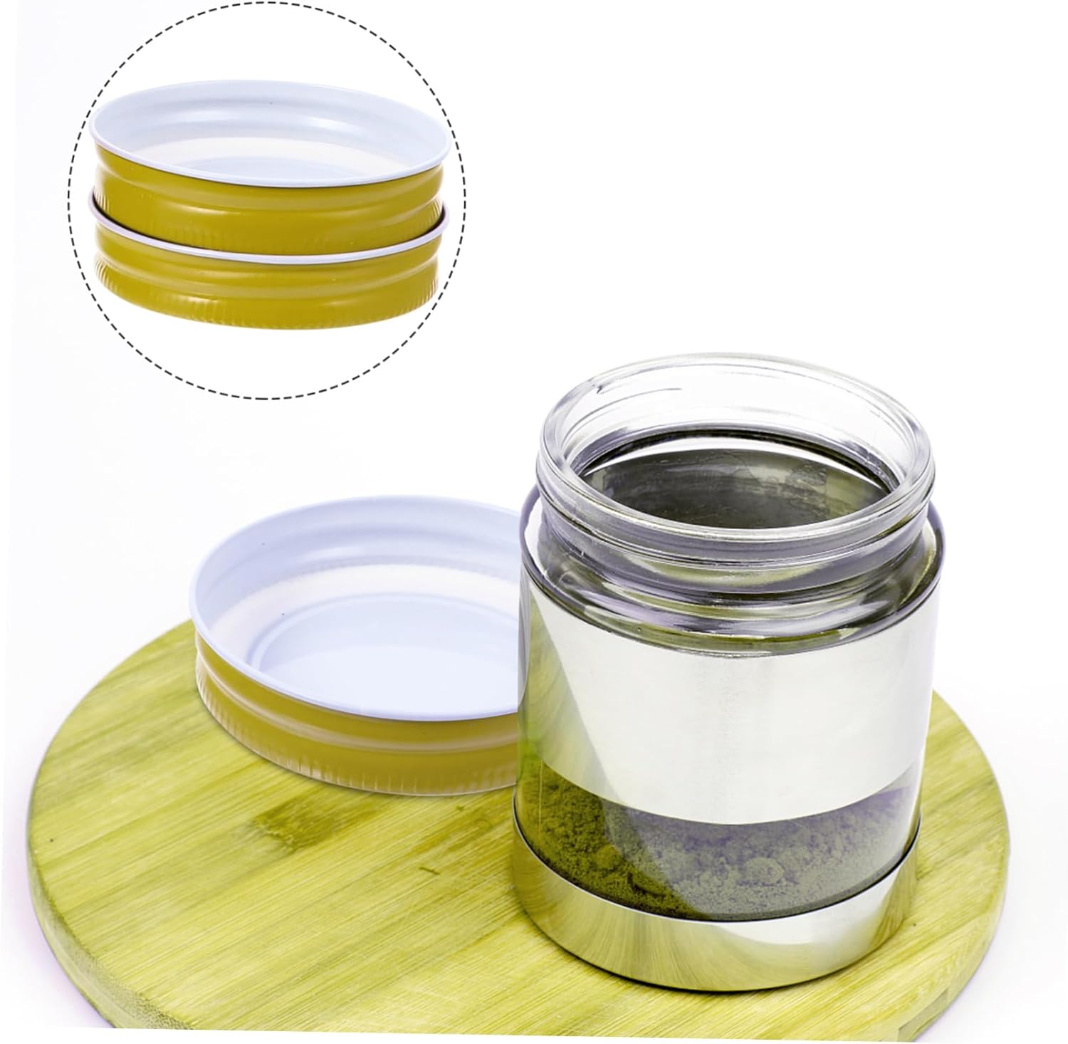 24-Piece Mason Jar Lids - Heat-Resistant Protective
