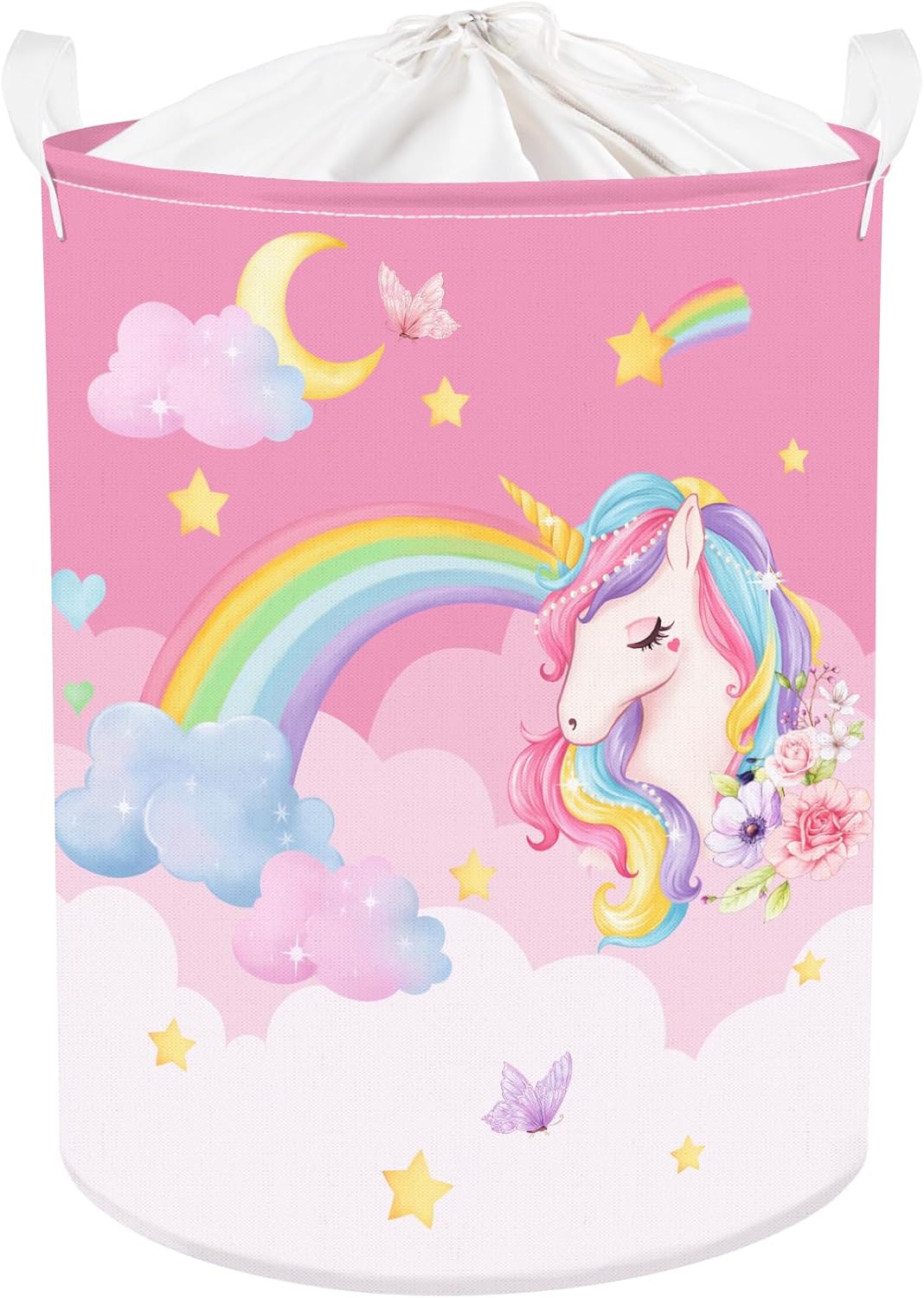 Clastyle Pink Unicorn 45L Yangzi Laundry Basket